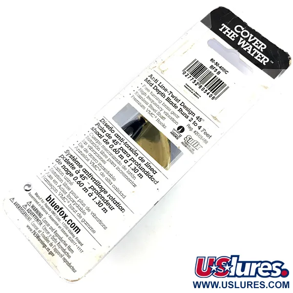 Blue Fox Super Vibrax 5 Spinner, Schwarz, 13g, Messinggetriebe, #4369