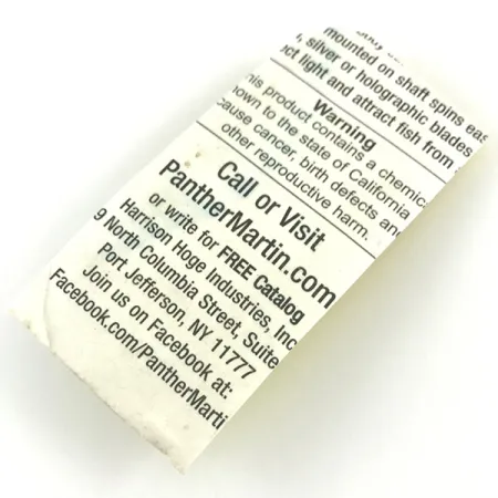 Panther Martin 1 Spinner, Silber, 2g, Achsenmontage, #4371