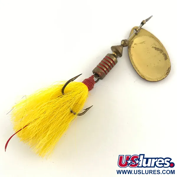 Mepps Aglia 3 dressed Spinner, Messing/Orange, 7,3g, Bucktail, #4422