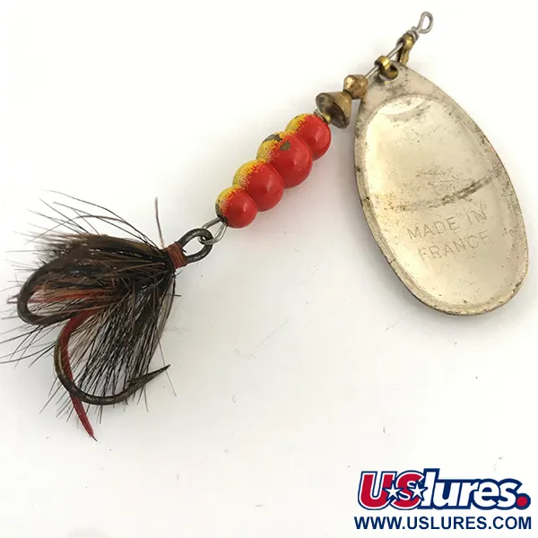 Mepps Aglia 5 Dressed Spinner, Silber, 14g, Federdrilling, #4424