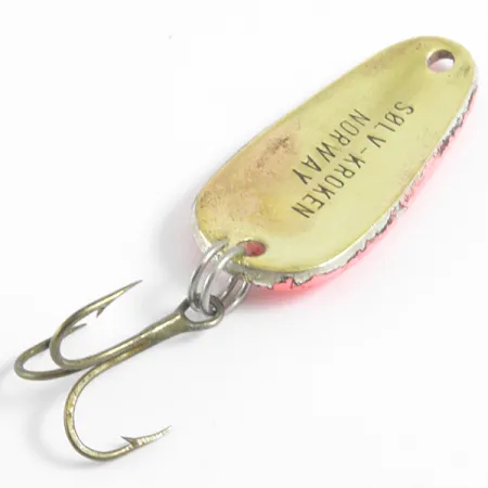 Sølvkroken Blinker, Rot / Gold, 7g, Klassisches Punktmuster, #4437