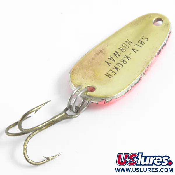 Sølvkroken Blinker, Rot / Gold, 7g, Klassisches Punktmuster, #4437