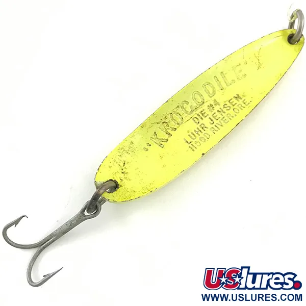 Luhr Jensen Krocodile Die #4 Blinker, Gelb, 19g, Weitwurf-Design, #4502