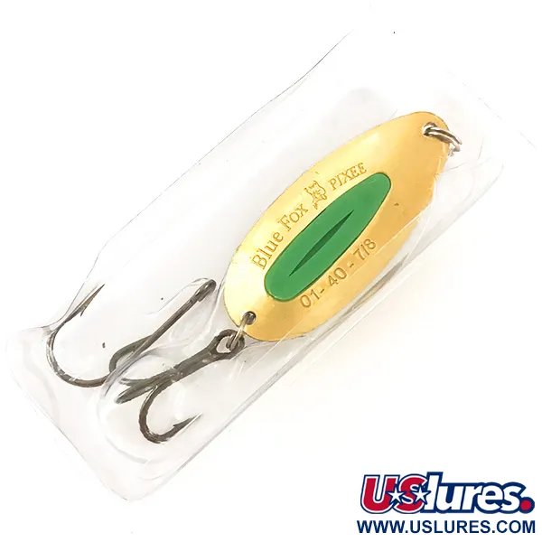 Blue Fox Pixee Blinker, Grün / Gold, 21g, 24k Vergoldet, #4554