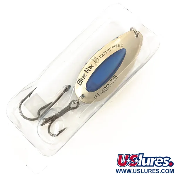 Blue Fox Rattlin Pixee UV Blinker, Nickel / Blau, 24g, UV, #4556