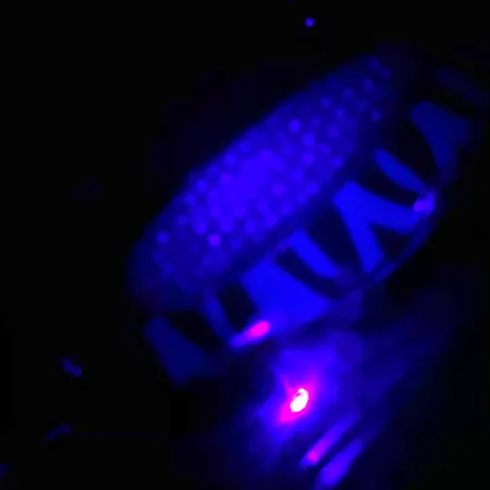 Blue Fox Rattlin Pixee UV Blinker, Nickel / Blau, 24g, UV, #4556