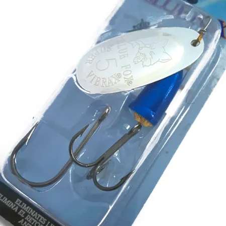 Blue Fox Super Vibrax 5 Spinner, Silber/Blau, 13g, VMC-Haken, #4591