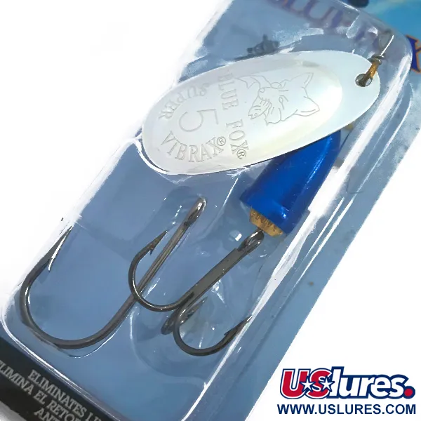 Blue Fox Super Vibrax 5 Spinner, Silber/Blau, 13g, VMC-Haken, #4591