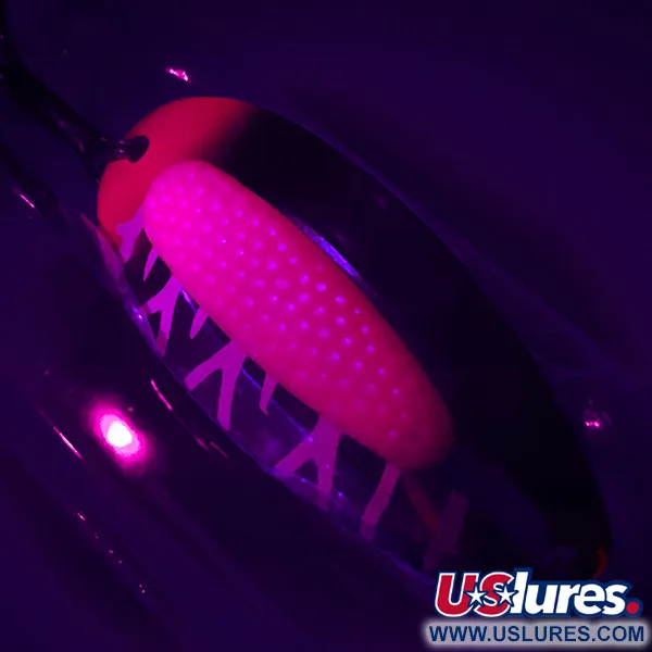 Blue Fox Rattlin Pixee UV Blinker, Nickel/Fluo Pink, 24g, UV, #4576