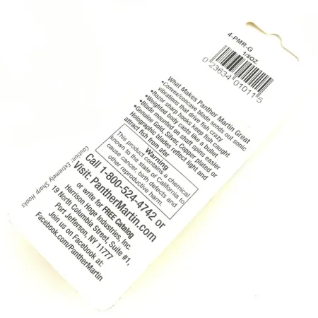 Panther Martin 4 Spinner, Gold, 4g, echtes Goldblatt, #4583