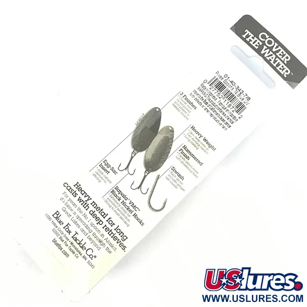 Blue Fox Pixee Blinker, Hammered Nickel / Blue, 24g, UV Bright, #4588