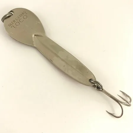 Loco 4 Glen Evans Blinker, Nickel / Rot, 23g, Prismen-Sticker, #4600