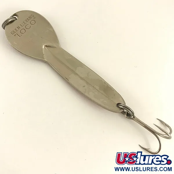 Loco 4 Glen Evans Blinker, Nickel / Rot, 23g, Prismen-Sticker, #4600