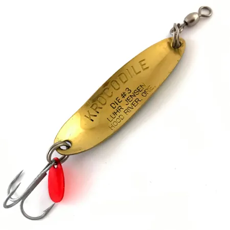 Luhr Jensen Krocodile Die #3 Blinker, Frog / Messing, 10g, #4615