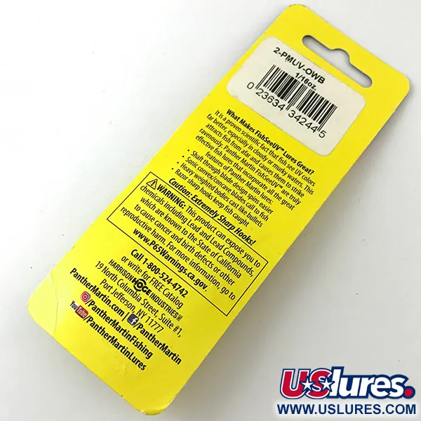 Panther Martin 2 UV Spinner, Regenbogenforelle, 1.75g, UV, #2-PMUV-OWB