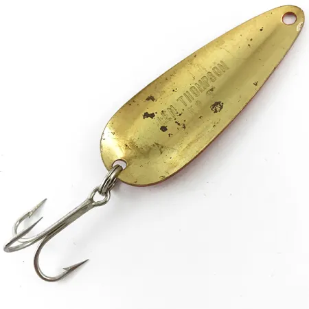 Len Thompson #2 Blinker, Rot/Schwarz/Messing, 28g, Vintage, #4652