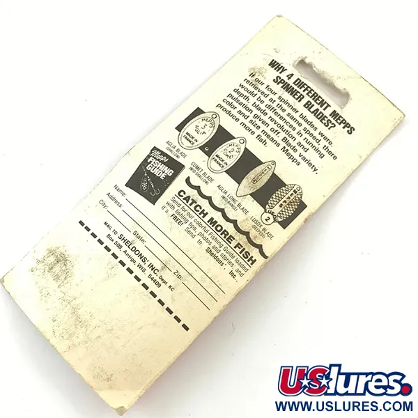 Mepps Aglia 1 Spinner, Rot/Weiß/Gold, 3.5g, Sofortrotation, #4660