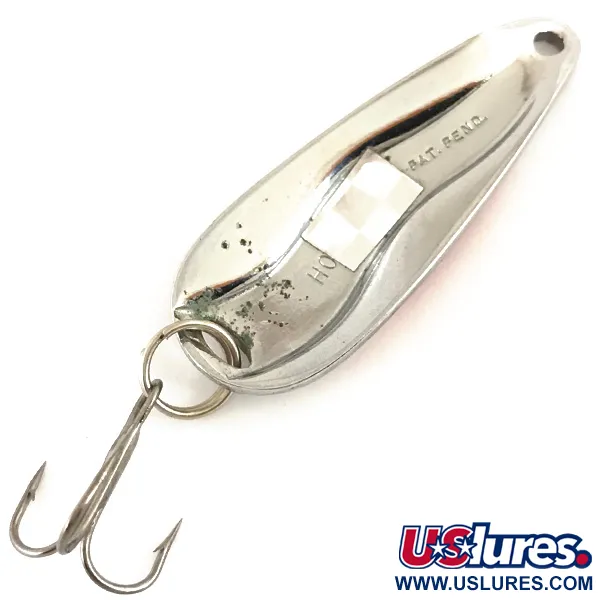 Luhr Jensen Hot Shot W Blinker, Nickel/Rot/Weiß, 9g, Vintage, #4703
