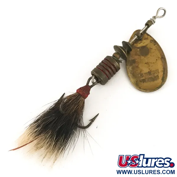 Mepps Aglia 1 dressed Spinner, Messing, 3,5g, Eichhörnchenhaar, #4722