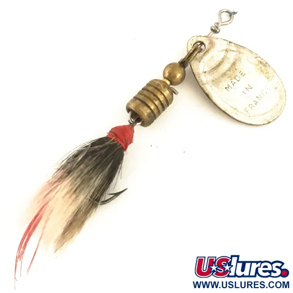 Mepps Aglia 1 dressed Spinner, Silber, 3.5g, Feder-Drilling, #4723