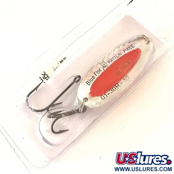 Blue Fox Rattlin Pixee Blinker, Rainbow Herring, 14g, UV Glow, #4736