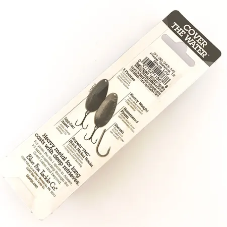 Blue Fox Pixee Blinker, Nickel gehämmert/Blau, 14g, UV-Einsatz, #4748