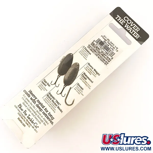 Blue Fox Pixee Blinker, Nickel gehämmert/Blau, 14g, UV-Einsatz, #4748