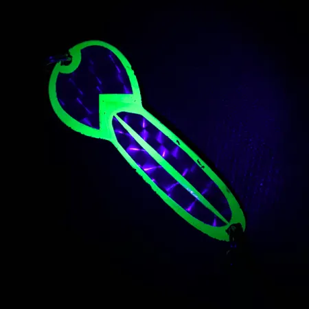 Glen Evans Loco 3 UV Blinker, Nickel/Gelb, 17g, UV-aktiv, #4761