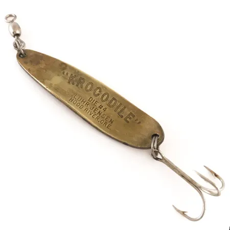 Luhr Jensen Krocodile Die #4 Blinker, Messing / Rot, 17g, #4770