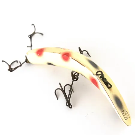 Yakima Bait Worden Flatfish Wobbler, Weiß/Rot/Schwarz, 9g, Bogenform, #4791