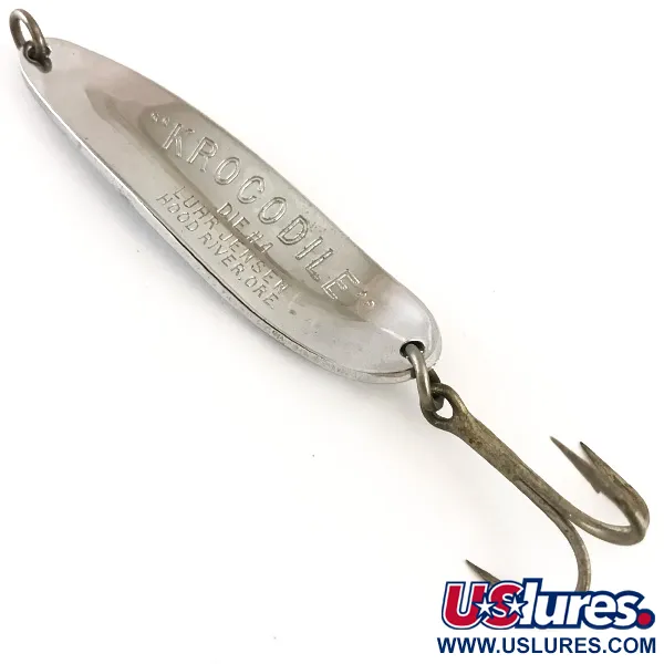 Luhr Jensen Krocodile Die #4 Blinker, Nickel/Blau-Grün, 19g, #4804