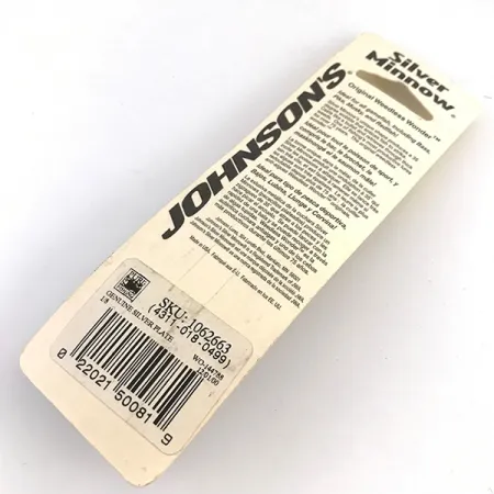 Weedless Johnson Silver Minnow Blinker, Versilbert, 7g, Krautschutz, #4859