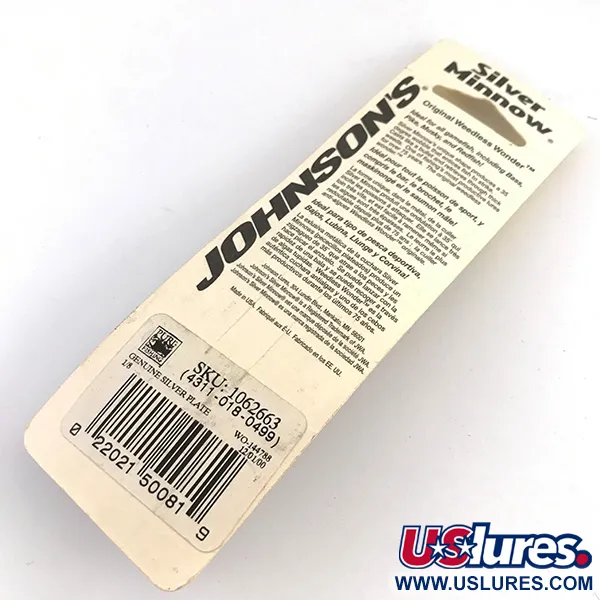 Weedless Johnson Silver Minnow Blinker, Versilbert, 7g, Krautschutz, #4859