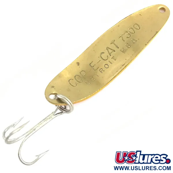 Dardevle Cop-E-Cat 7300 Blinker, Rot/Gelb/Messing, 10g, Messing, #4916