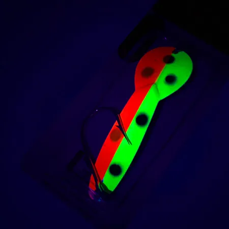 Luhr Jensen Loco Lite UV Blinker, Rot/Gelb/Schwarz, 14g, UV, #4927