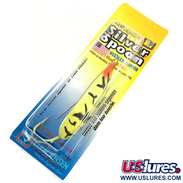 Luhr Jensen Weedless Silver Spoon UV, Fire Tiger, 17g, Blinker, #5796