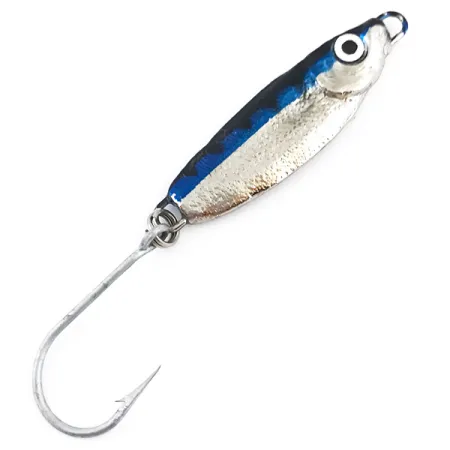 Luhr Jensen Crippled Herring Pilker, Silber / Blau, 14g, #4945