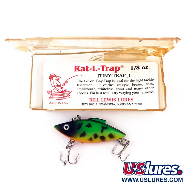 Bill Lewis Tiny-Trap Lipless Crankbait, Fire Tiger, 5.5g, Sinkend, #4952