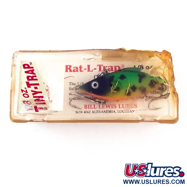Bill Lewis Tiny-Trap Lipless Crankbait, Fire Tiger, 5.5g, Sinkend, #4952