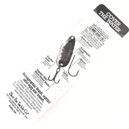 Blue Fox Rattlin Pixee Blinker, Nickel / Hellgrün, 14g, Rassel, #4957