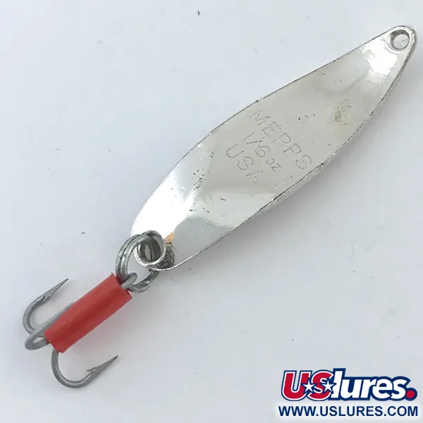 Mepps Syclops 00 Blinker, Silber / Rot, 4.5g, S-Form, #5038