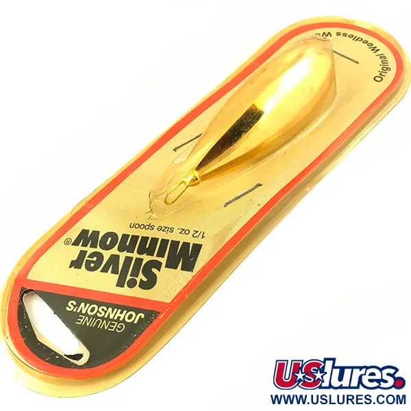 Johnson Weedless Silver Minnow Blinker, Gold, 14g, Krautschutz, #5046