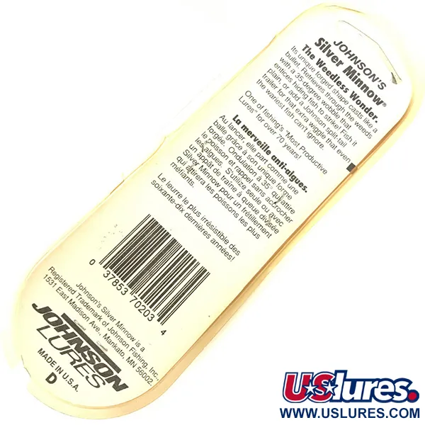 Johnson Weedless Silver Minnow Blinker, Gold, 14g, Krautschutz, #5046