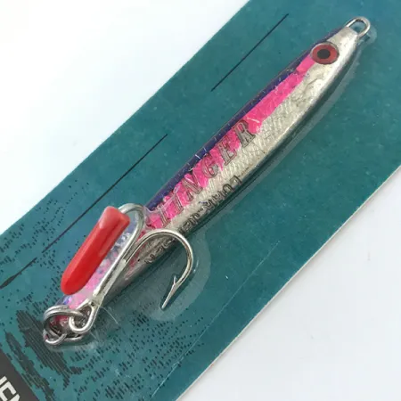 Luhr Jensen Deep Stinger Pilker, Silber/Pink, 21g, Roter Bisspunkt, #5060
