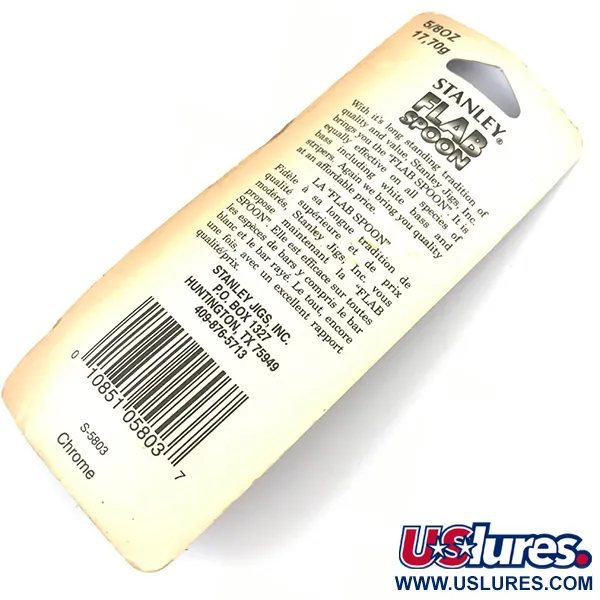 Stanley Flab Spoon Blinker, Nickel, 17,7g, Weitwurf-Köder, #5055