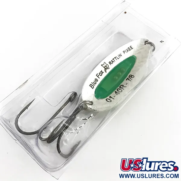 Blue Fox Rattlin Pixee Blinker, Rainbow Gold/Grün, 24g, Rassel, #5130