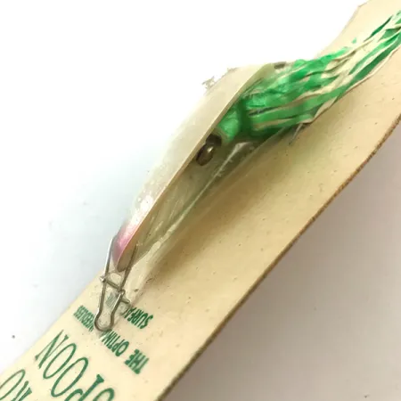 Hydro Lures Weedless Hydro Spoon UV Blinker, Weiß/Grün, 14g, #5197