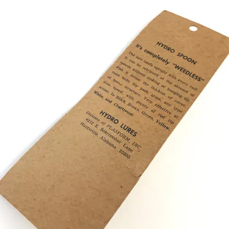 Hydro Lures Weedless Hydro Spoon UV Blinker, Weiß/Grün, 14g, #5197