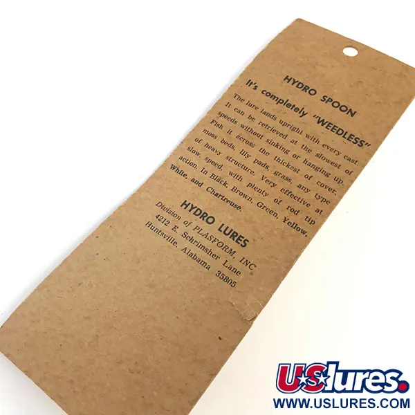 Hydro Lures Weedless Hydro Spoon UV Blinker, Weiß/Grün, 14g, #5197