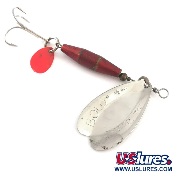 Luhr Jensen Les Davis Bolo UV Spinner, Nickel/Rot, 14g, UV-aktiv, #5256
